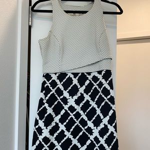 Anthropologie Dress Sz 2 black and white